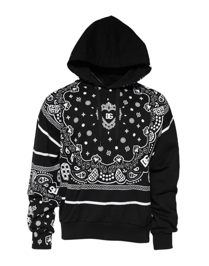 Black Bandana Hooded Men Sweatshirt Sweater