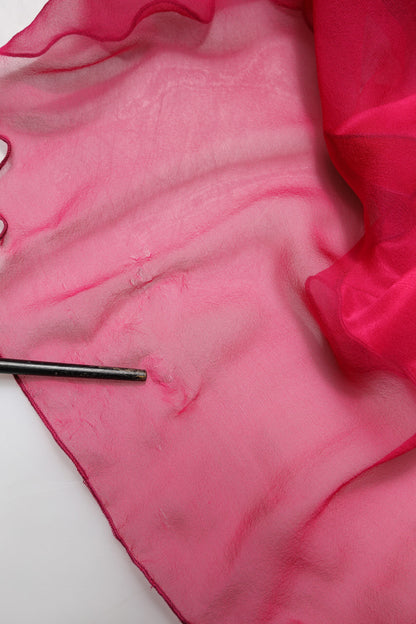 Pink Silk Embellished A-line Midi Dress