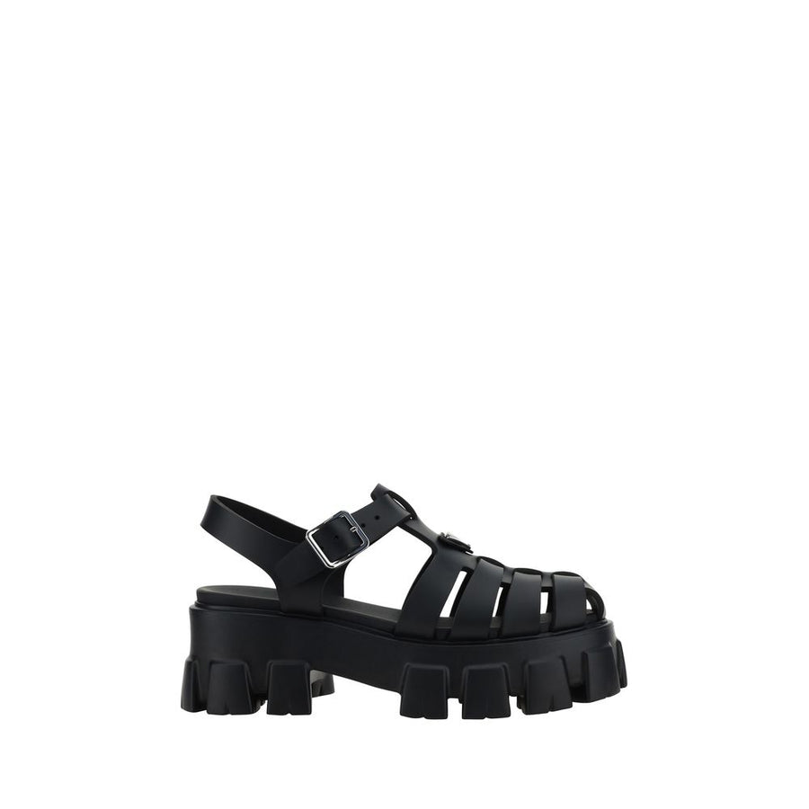 Black Acetate Platform Sandals