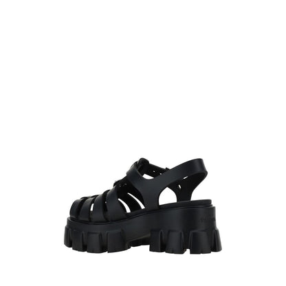Black Acetate Platform Sandals