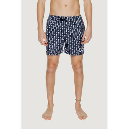 Black Polyester Swim Shorts