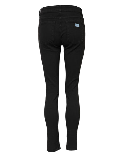 Black Cotton Skinny Denim Trouser Jeans
