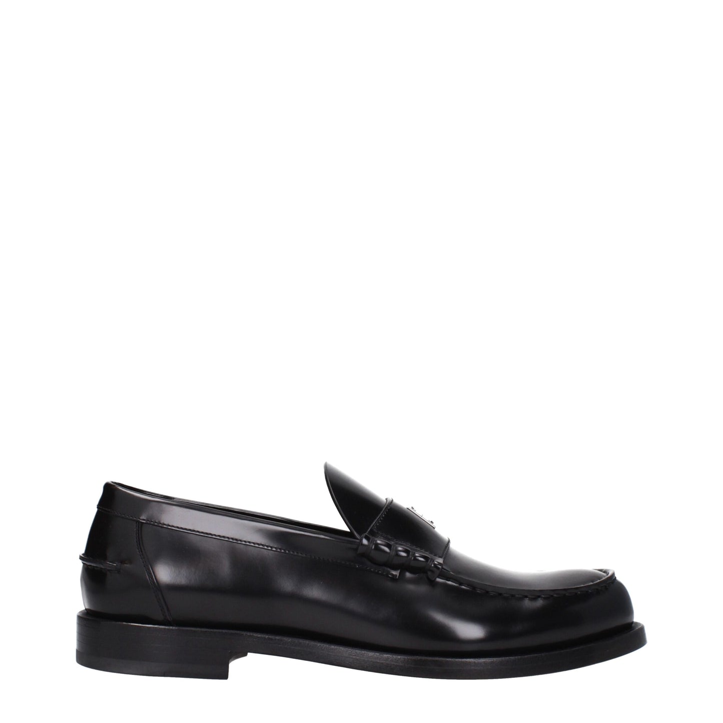 Black Leather Slip-On Loafers