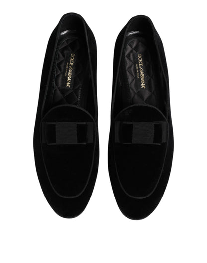 Black Velvet Slip On Loafers Formal Men Shoes