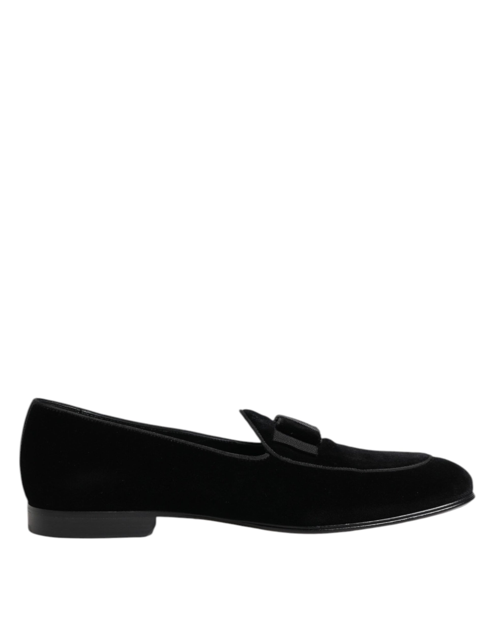 Black Velvet Slip On Loafers Formal Men Shoes