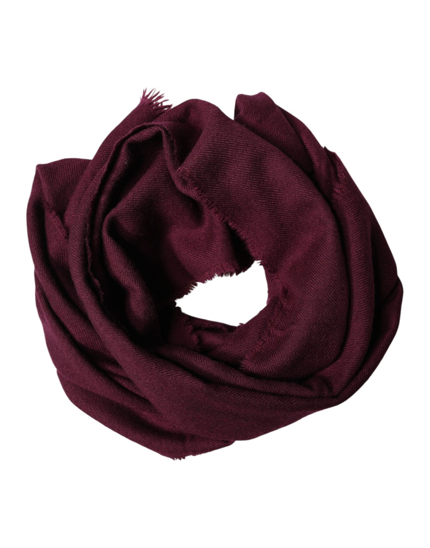 Maroon Cashmere Fringes Neck Wrap Shawl Scarf