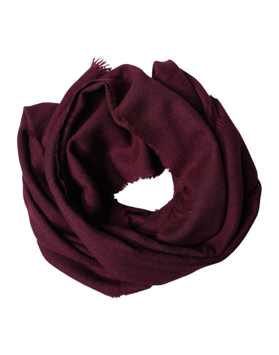 Maroon Cashmere Fringes Neck Wrap Shawl Scarf