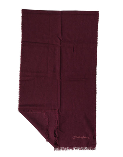 Maroon Cashmere Fringes Neck Wrap Shawl Scarf