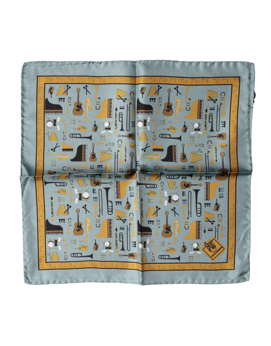 Blue Jazz Club Square Handkerchief Scarf