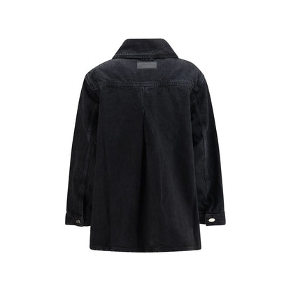 Black Cotton Denim Jacket