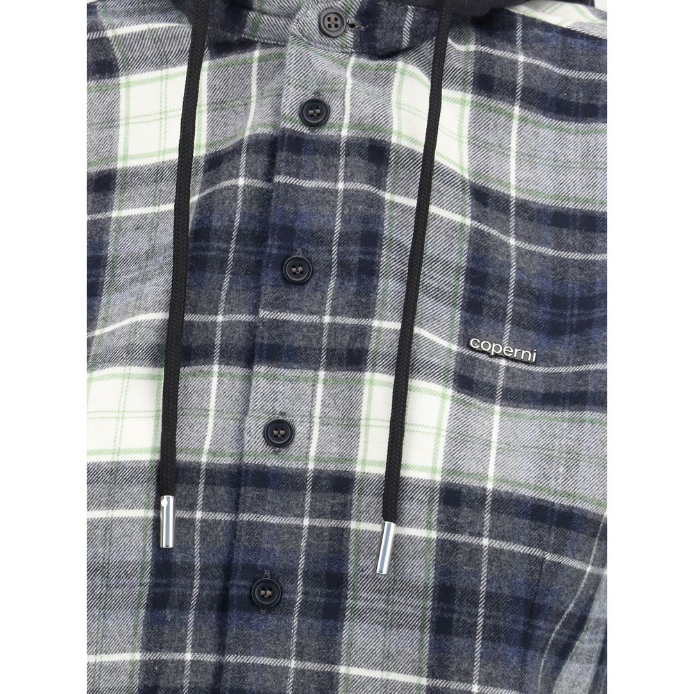 Blue Cotton Pattern Shirt