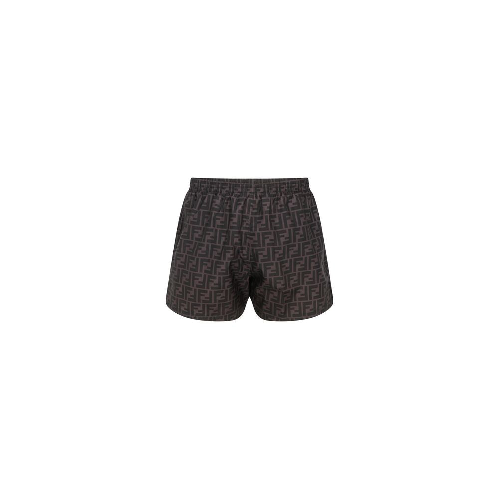 Gray Polyester Swim Shorts