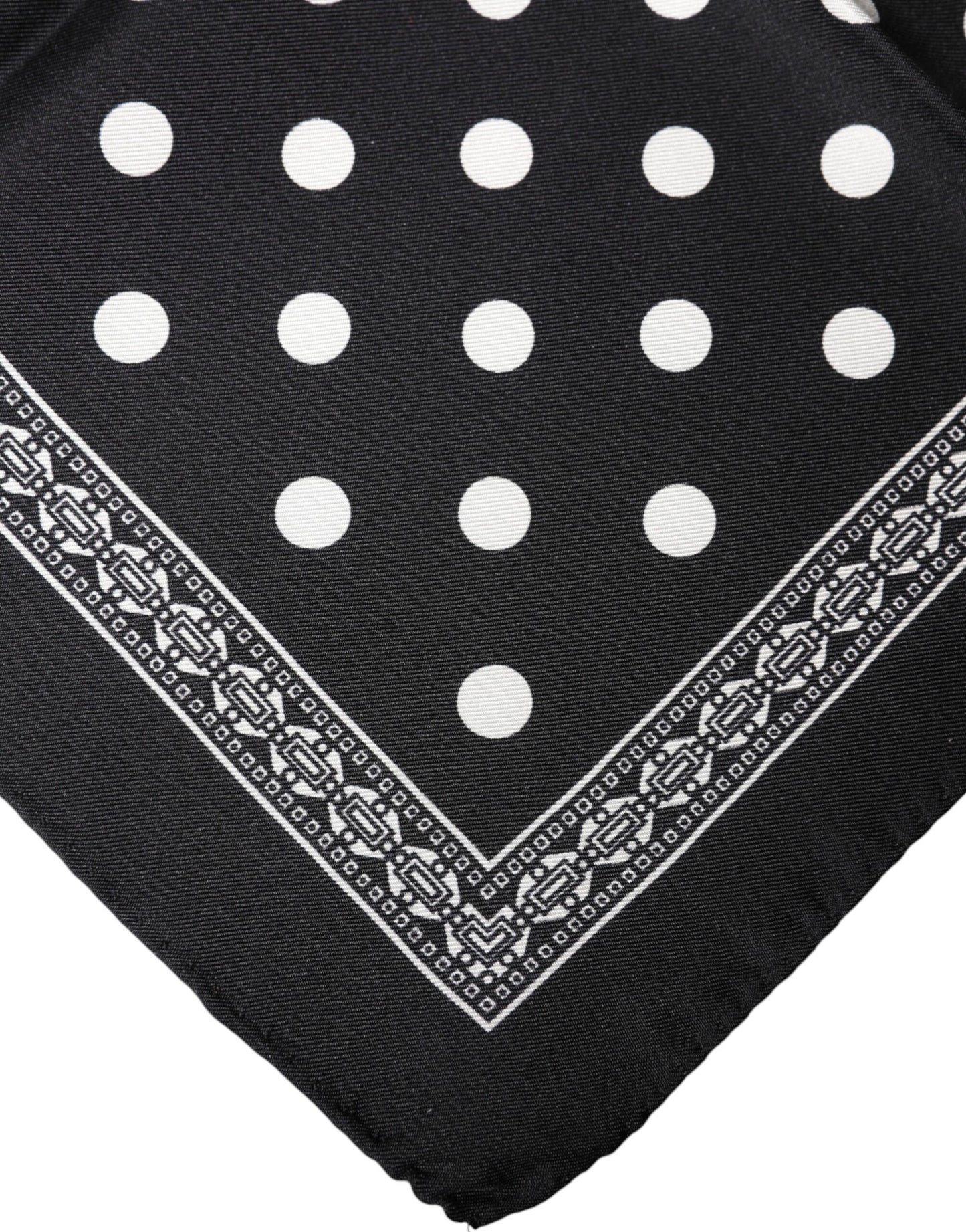 Black Polka Dot Square Handkerchief Scarf