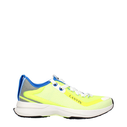 Yellow Fabric Athletic Sneakers