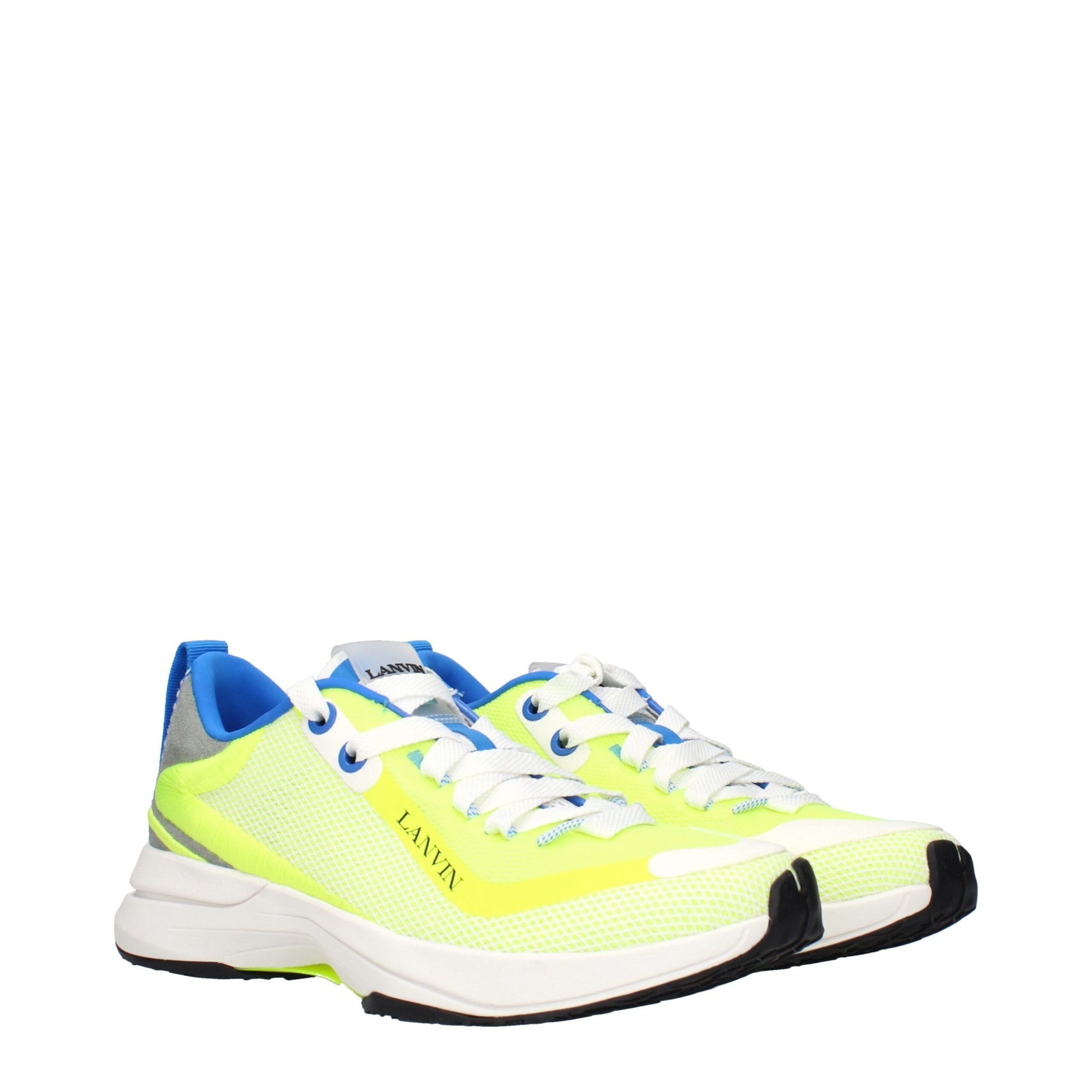 Yellow Fabric Athletic Sneakers