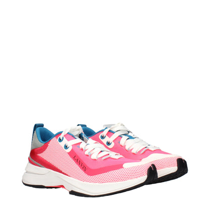 Pink Fabric Athletic Sneakers
