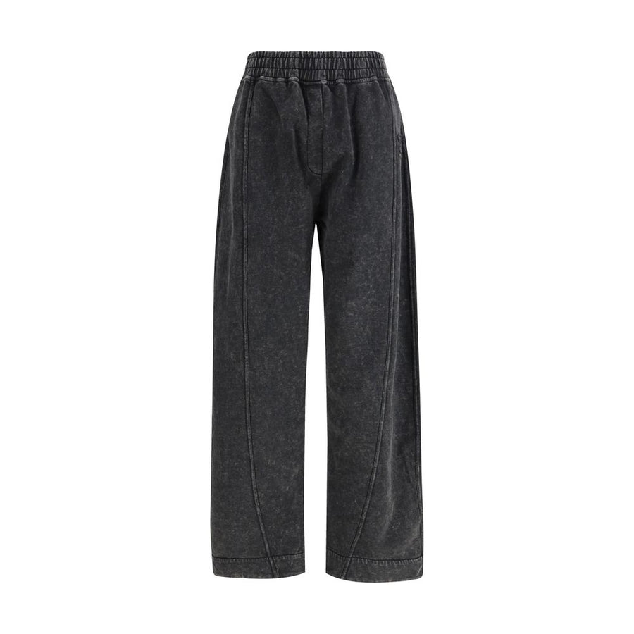 Black Cotton Casual Pants