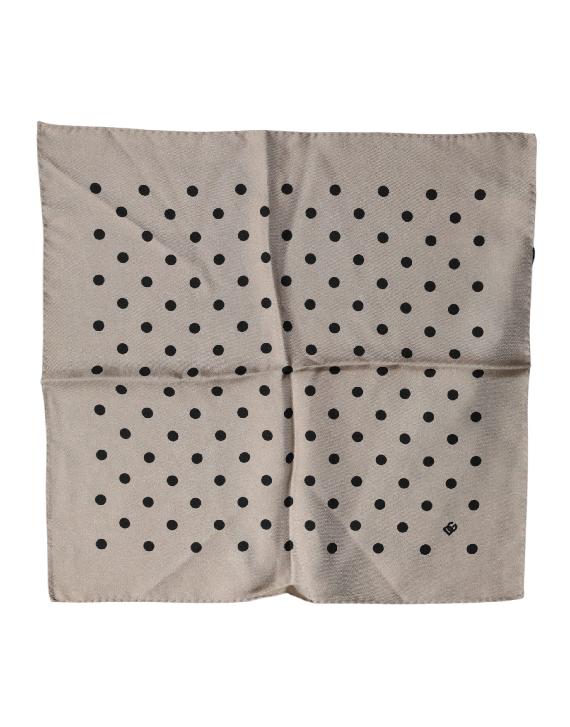 Brown Polka Dot Square Handkerchief Scarf