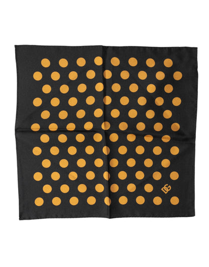 Black Polka Dot Square Handkerchief Scarf