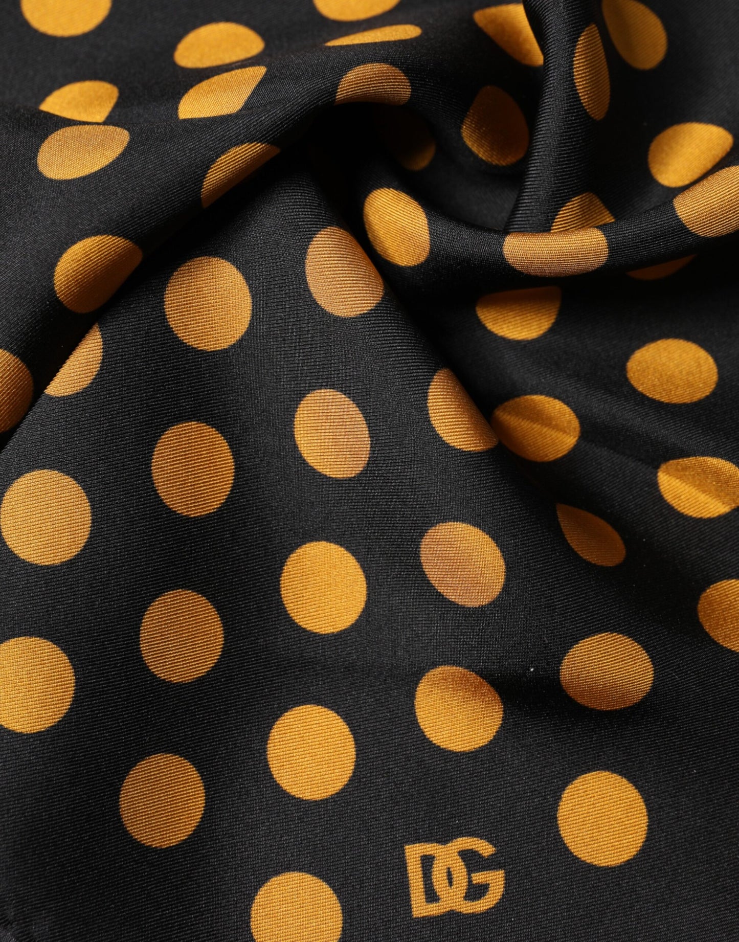 Black Polka Dot Square Handkerchief Scarf