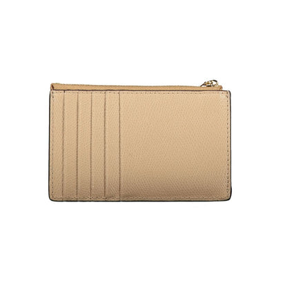 Beige Leather Women Wallet