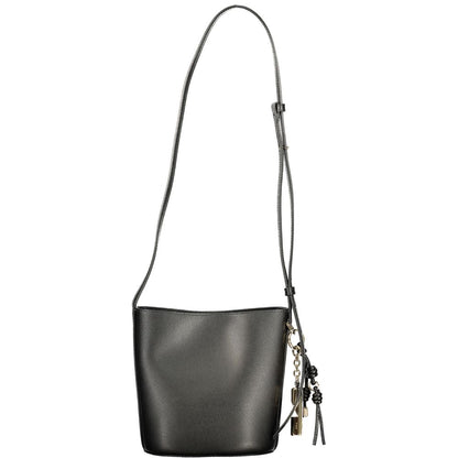 Black Leather Women Bucket Bag