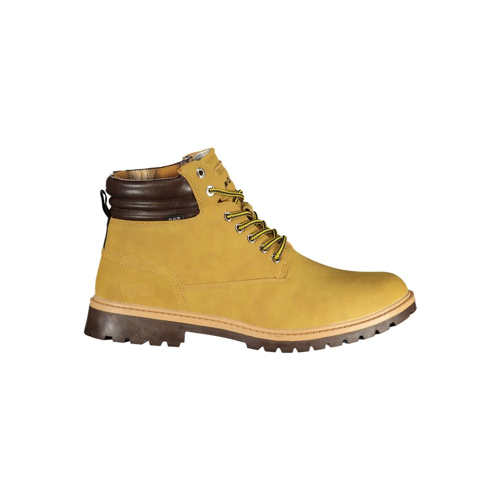 Beige Polyurethane Men Ankle Boot