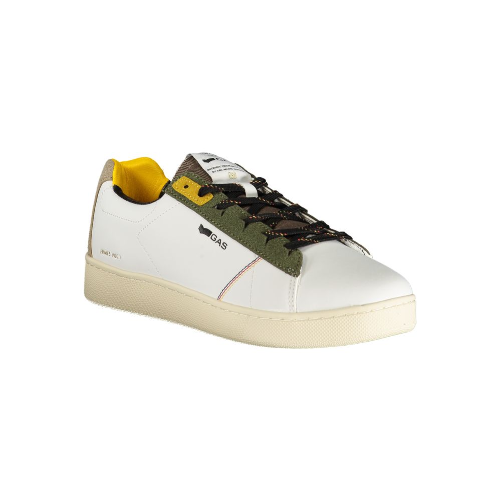 White Polyester Men's Sneaker