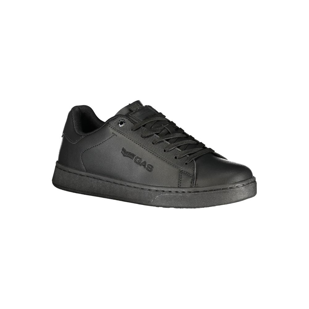 Black Polyurethane Men Sneaker