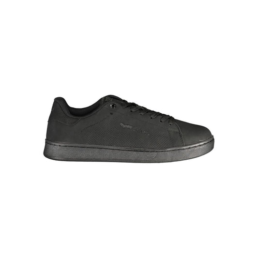 Black Polyurethane Men Sneaker