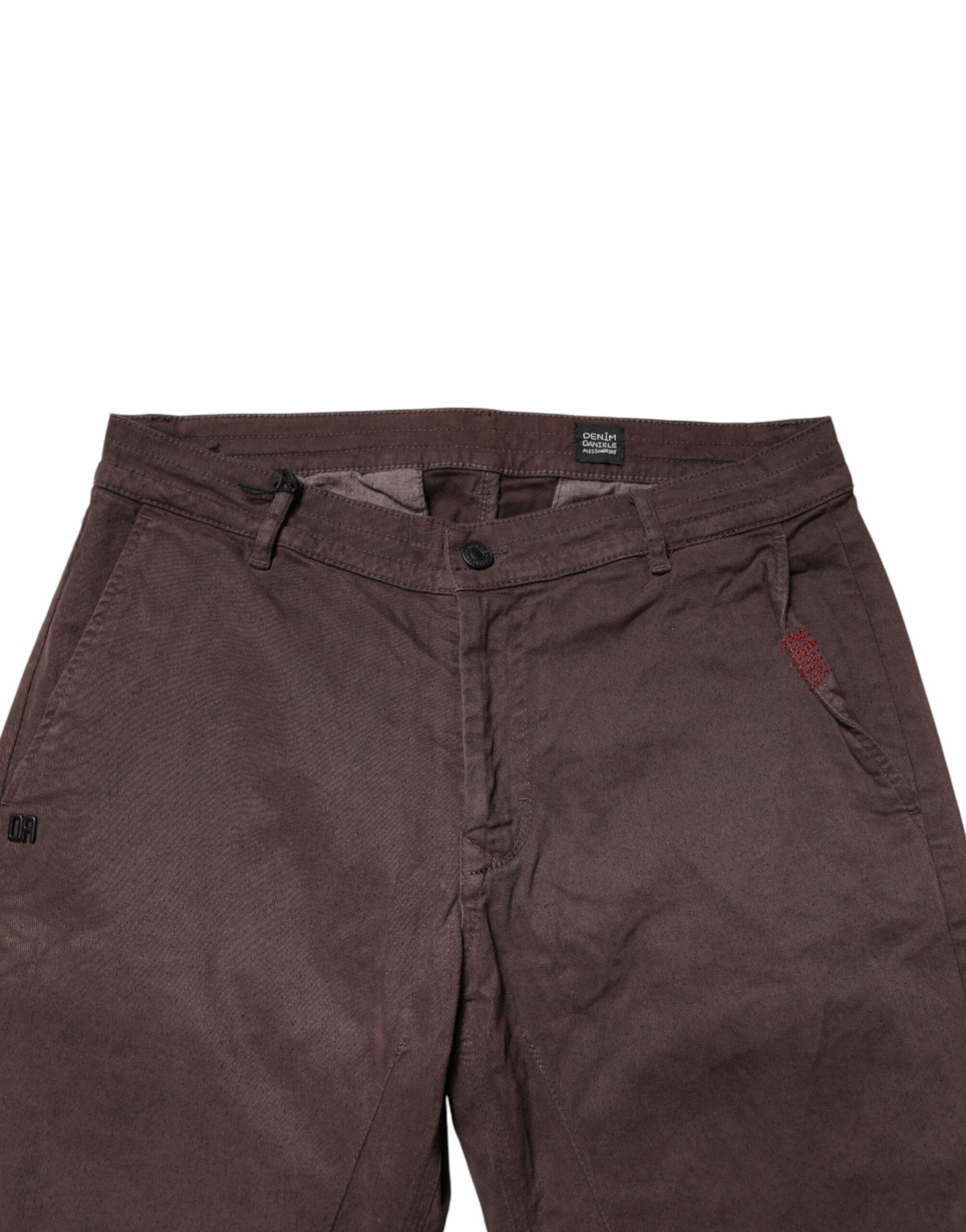 Brown Cotton Mid Waist Skinny Men Denim  Jeans