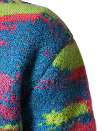 Multicolor Men Crew Neck Pullover Sweater