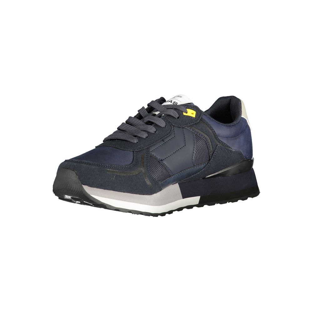 Blue Polyester Men Sneaker