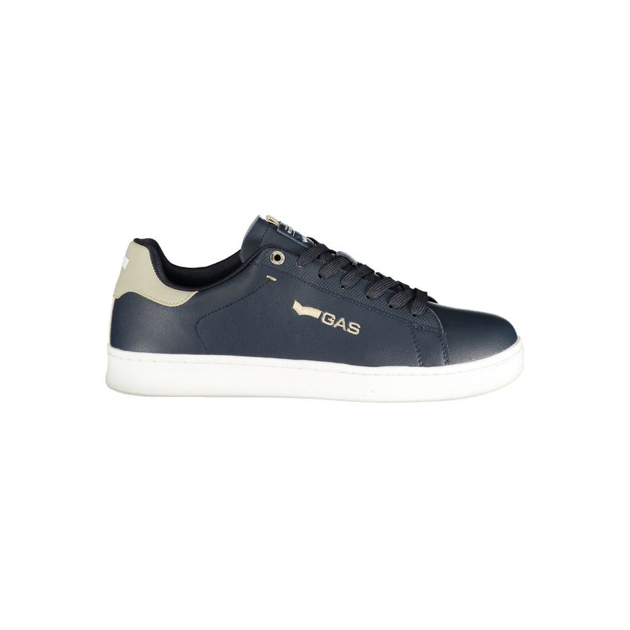 Blue Polyurethane Men Sneaker