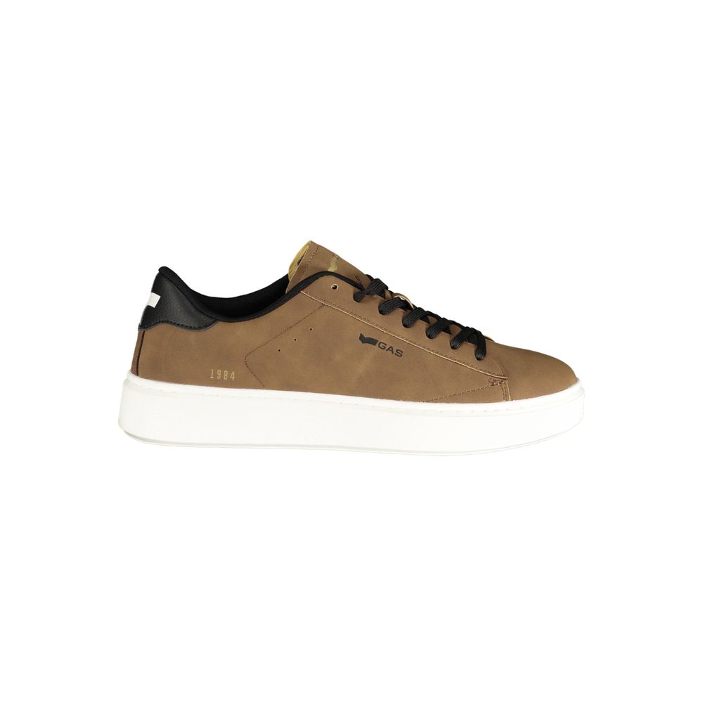 Marrone Polyurethane Men Sneaker