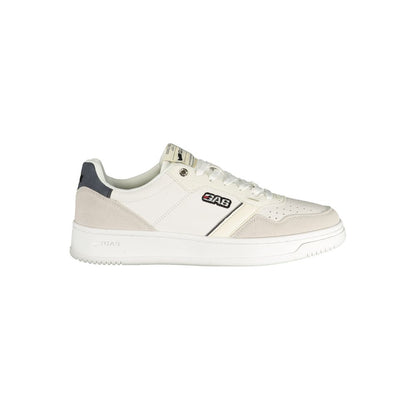White Polyester Men's Sneaker
