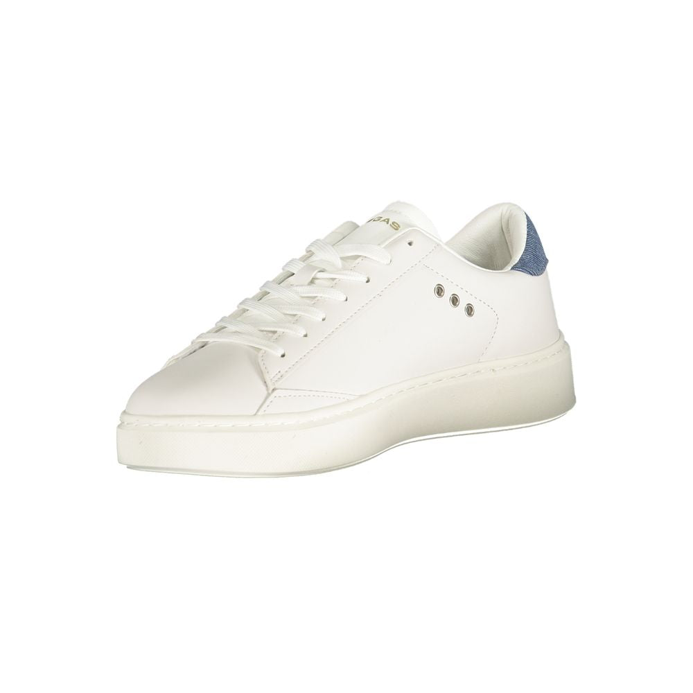 White Polyester Men Sneaker
