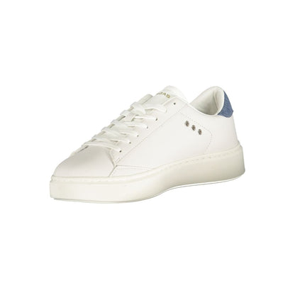 White Polyester Men Sneaker