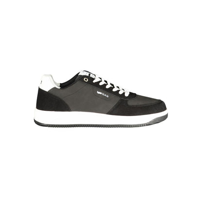 Black Polyurethane Men Sneaker