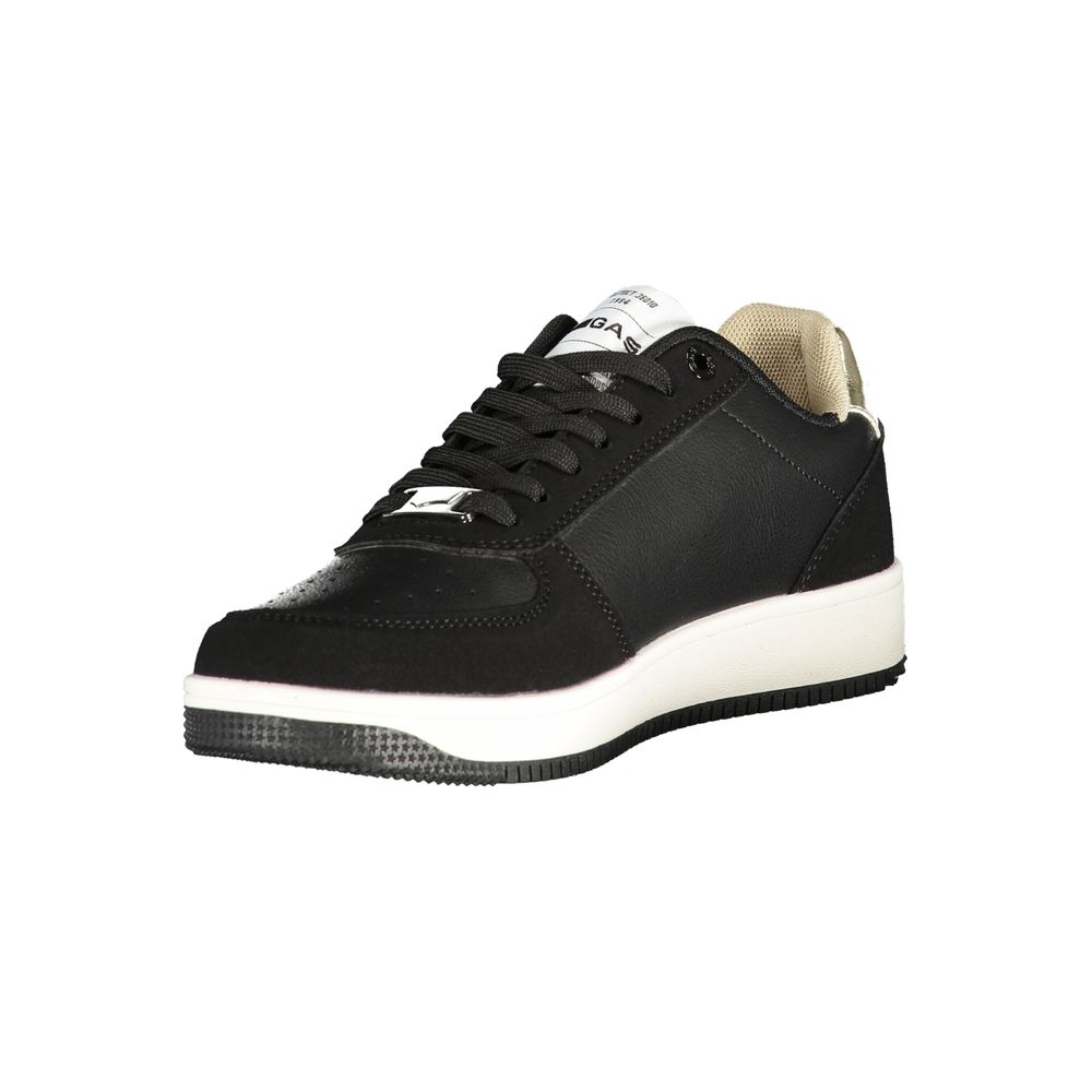 Black Polyurethane Women Sneaker