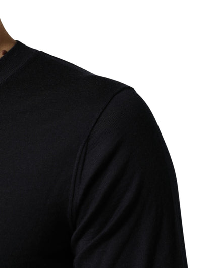 Black Cashmere V-Neck Men Pullover Sweater