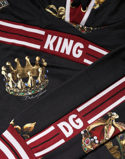 Black King Crown Hooded Sweatshirt Sweater