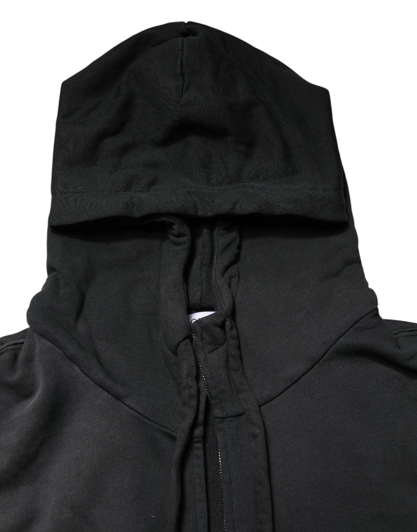 Black Logo Zipped Hooded Sweatshirt Sweater
