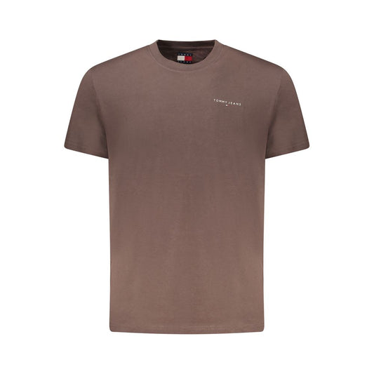 Brown Cotton Men's T-Shirt