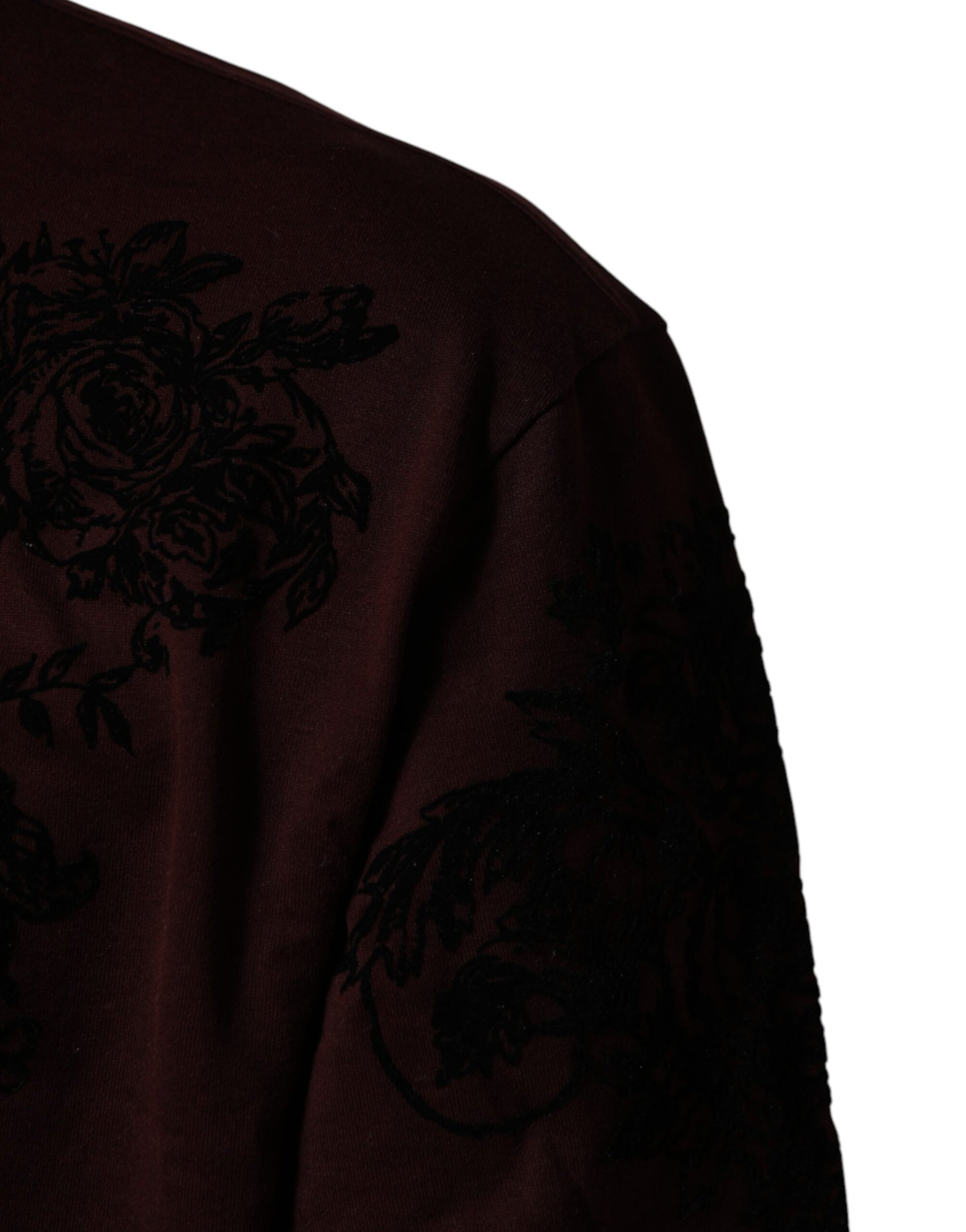 Maroon DG Crown Floral Crewneck Men T-shirt