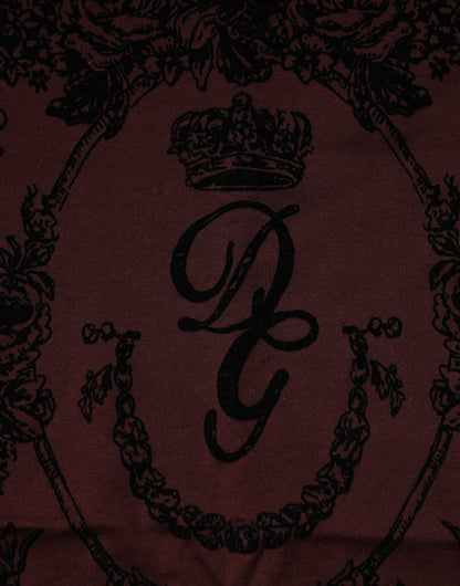 Maroon DG Crown Floral Crewneck Men T-shirt