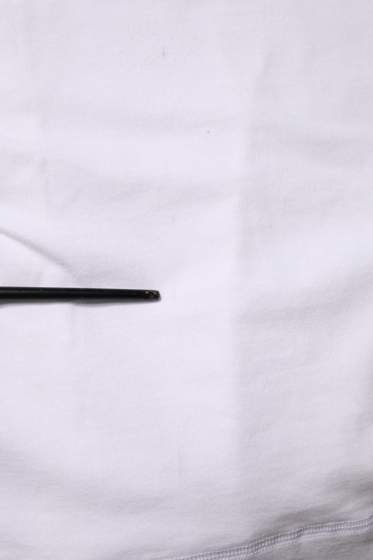 White Cotton Deep V-Neck Underwear Tee T-shirt