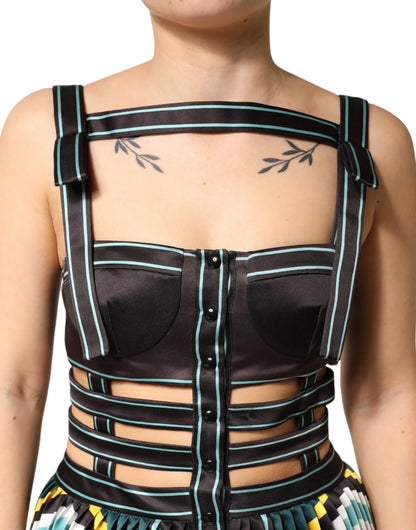 Multicolor Sleeveless A-line Dress