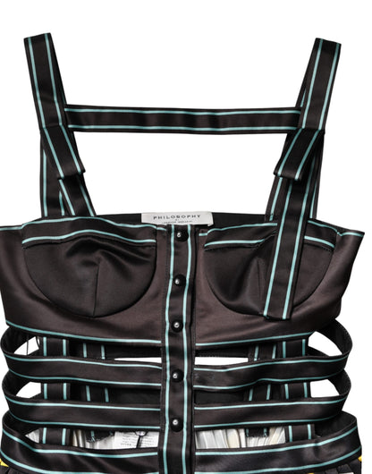 Multicolor Sleeveless A-line Dress