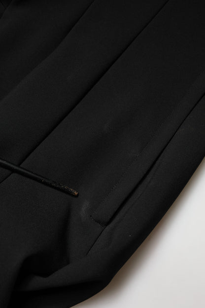 Black Viscose Bodycon Sheath Midi Dress